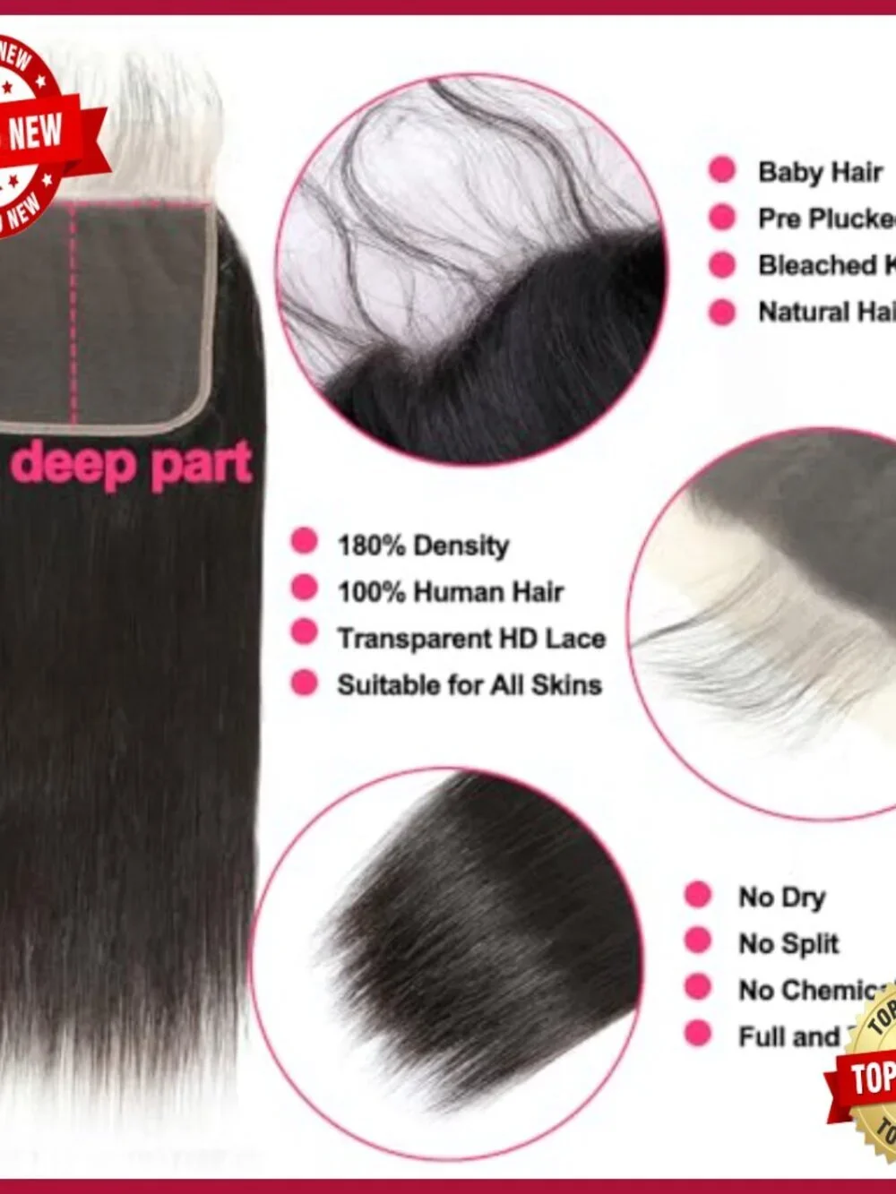 Brazilian Virgin Human Hair Extensions 12A Grade 100% Unprocessed Straight